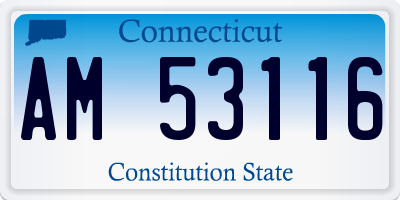 CT license plate AM53116