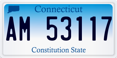 CT license plate AM53117