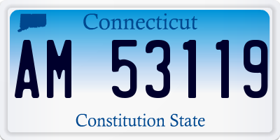 CT license plate AM53119