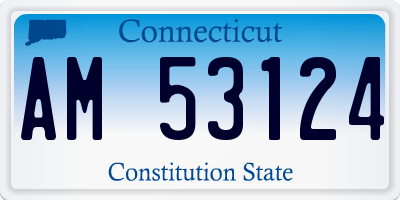 CT license plate AM53124