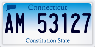 CT license plate AM53127