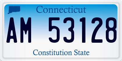 CT license plate AM53128