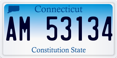 CT license plate AM53134