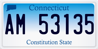 CT license plate AM53135