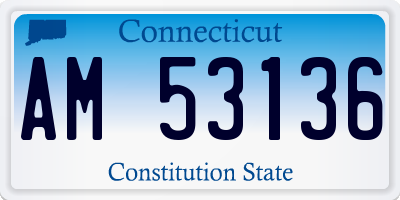 CT license plate AM53136