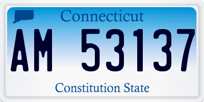 CT license plate AM53137