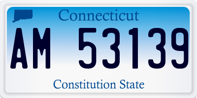 CT license plate AM53139