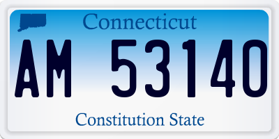 CT license plate AM53140