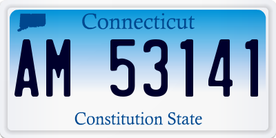 CT license plate AM53141