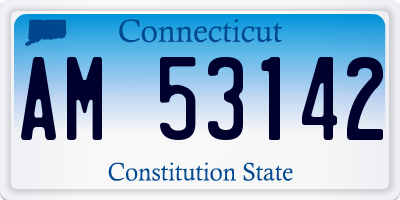 CT license plate AM53142