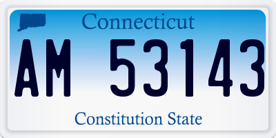CT license plate AM53143