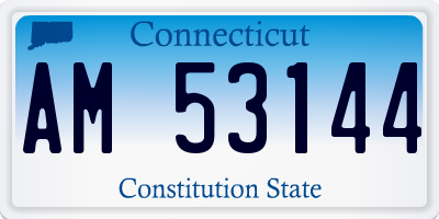 CT license plate AM53144