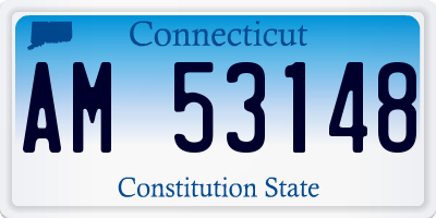 CT license plate AM53148