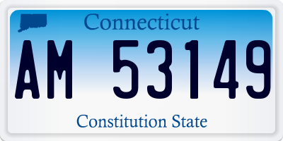 CT license plate AM53149