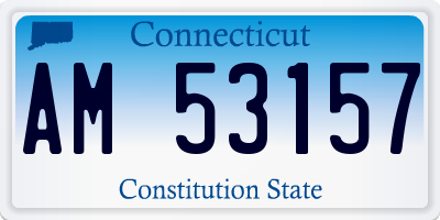 CT license plate AM53157