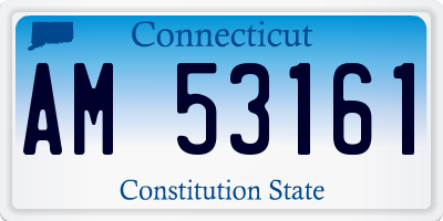 CT license plate AM53161