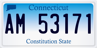 CT license plate AM53171
