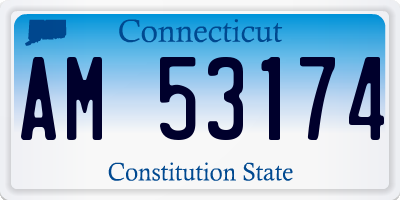 CT license plate AM53174