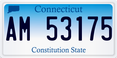CT license plate AM53175