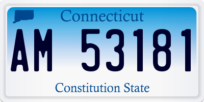 CT license plate AM53181