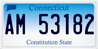 CT license plate AM53182