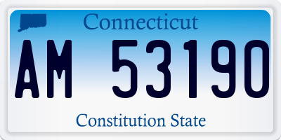 CT license plate AM53190