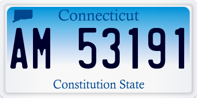 CT license plate AM53191