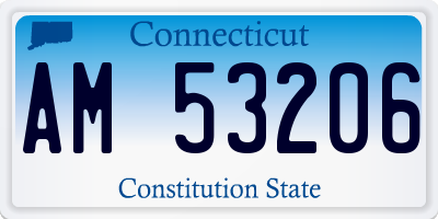 CT license plate AM53206