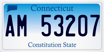 CT license plate AM53207