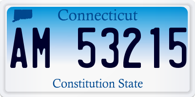 CT license plate AM53215