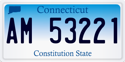 CT license plate AM53221