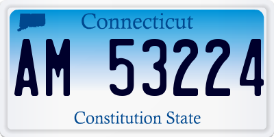 CT license plate AM53224