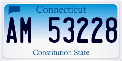 CT license plate AM53228