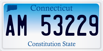 CT license plate AM53229