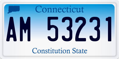 CT license plate AM53231