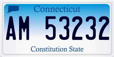 CT license plate AM53232