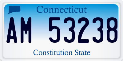 CT license plate AM53238