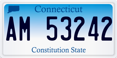 CT license plate AM53242