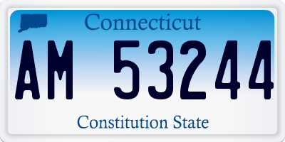CT license plate AM53244