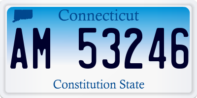CT license plate AM53246