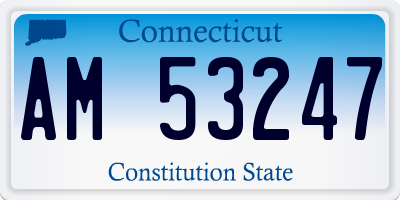 CT license plate AM53247