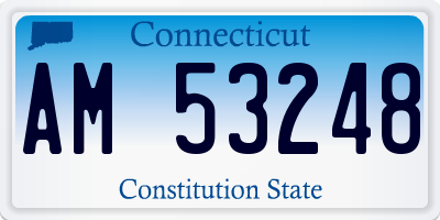 CT license plate AM53248