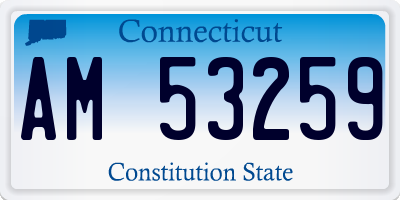 CT license plate AM53259