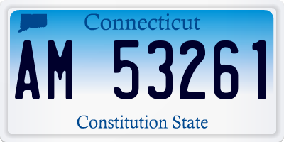 CT license plate AM53261