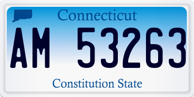 CT license plate AM53263