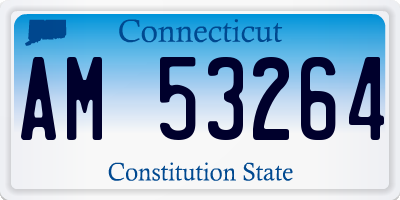 CT license plate AM53264