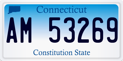 CT license plate AM53269