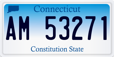 CT license plate AM53271