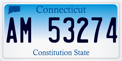 CT license plate AM53274