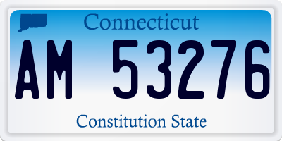 CT license plate AM53276